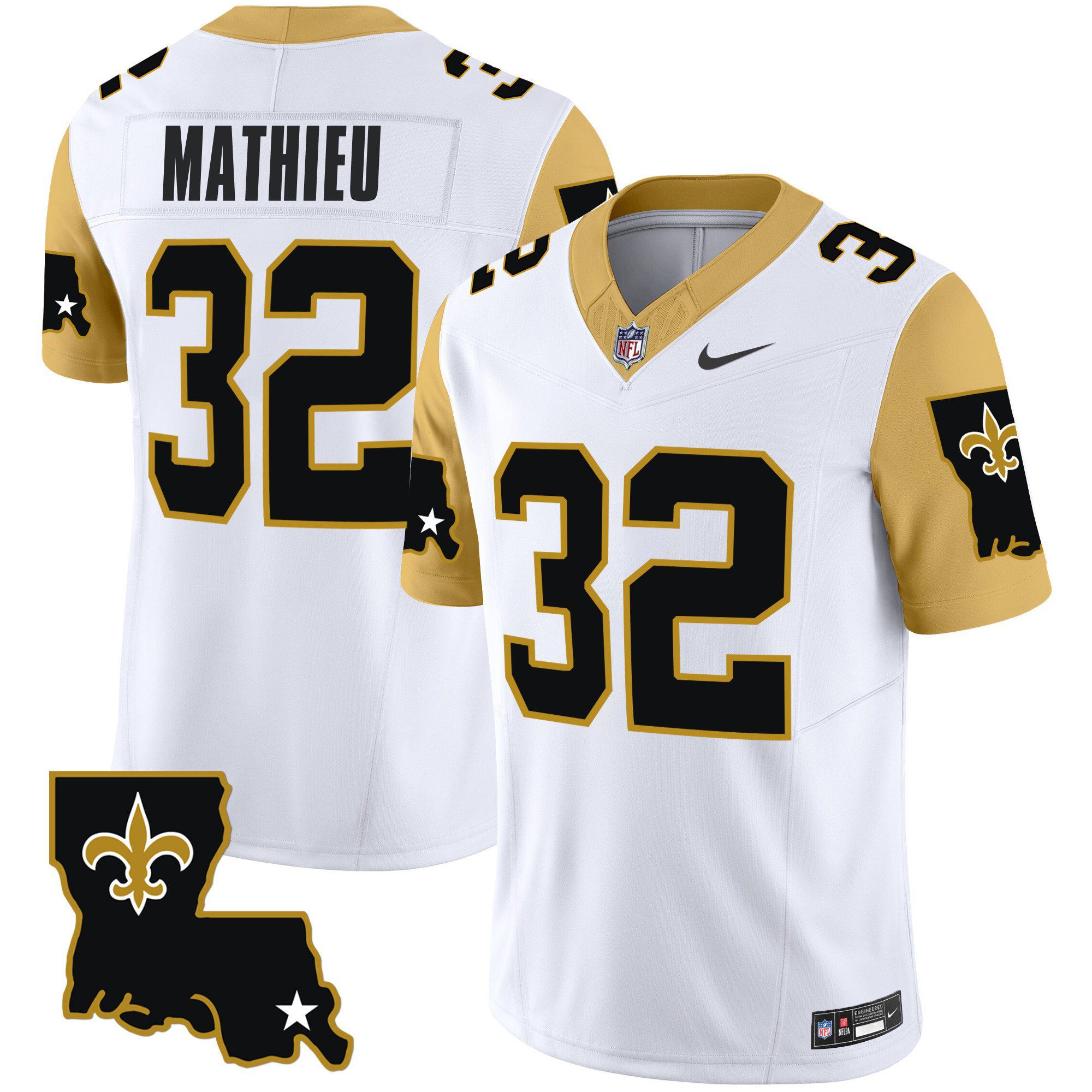 Men New Orleans Saints 32 Mathieu White 2024 Nike 1987 Legacy Vapor Limited NFL Jersey